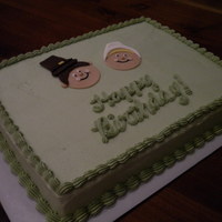 Pilgrim's Faces Thanksgiving Birthday Cake 