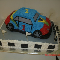 Sports Cruiser Funny Cake My first buttercream raspberry pound cake car.