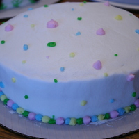 Confetti Cake This cake I wanted to make like the cake itself ,so we did dots like for the confetti.