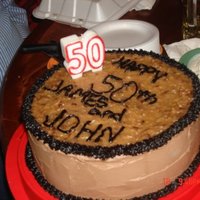 Dad And Uncles (Twins) Bday Cake Their Fave German Choc 