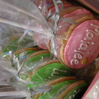 Cookie Lollies Sugar Cookie Lollies for a 3rd birthday party- cookies have each kids name on them.