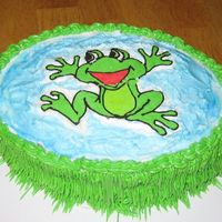 Frog Cake Transfer Frog Cake done with a Transfer