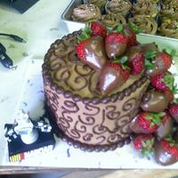 Chocolate Scrolls. This is the first time I have attempted scroll work on a cake. Since I did not have the particular pattern press that i needed, it didn&#...