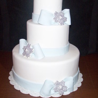 Bridal Bliss My first wedding cake! Everything is edible. Thanks for looking