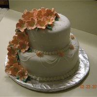 First Fondant Cake First Fonant cake I have to for class. Now my kids wants me to keep making and go into business. There is alot of work into making a cake...