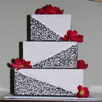 Square Modern Cake This is a cake made for a wedding expo I was in. Thanks for looking :-)