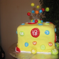 Bingo Birthday Cake This cake was bingo themed. Cake is 4 2in layers with BC and covered in fondant.