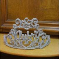 My First Try At A Tiara... FIRST OF ALL, THANK YOU KHALSTEAD for your wonderful tips!!! Here is my first attempt. I tried this with white candy melts, adding black...