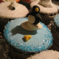 Winter Wonderland Cupcakes Cuppies for my husband's family --one of his brothers and one of his sisters has a birthday this week.
