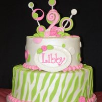 Libby Cake Cake for a sweet little girl, that matched an ivitation.