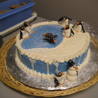 Penguins On Ice holiday cake for an office party
