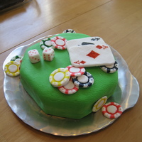 Poker Cake my first attempt at fondant