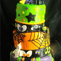 Witch Halloween Cakes Halloween birthday cake....all edible..except wires and seperators...characters from gumpaste
