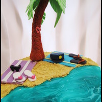 Beach Cake I made this cake for a friend's anniversary. They love the beach and this is what I created based on what she told me :) Coconut...