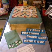 Scrabble Fanatic This was a surprise 70th birthday cake for my father-in-law. Everything except the board is edible.
