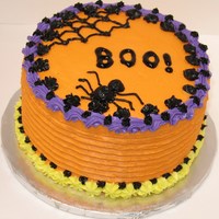 Halloween Cake My first Halloween cake, I'm just learning to decorate cakes. It's a 6-inch cake two-layer cake. Any comments are welcome - I&#...