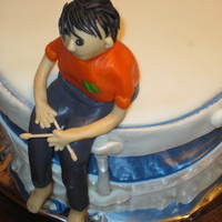 Drummer Boy This cake was made for a best friend's birthday boy...This is my first fondant person.