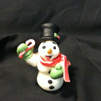 Snowman Made out of modeling chocolate