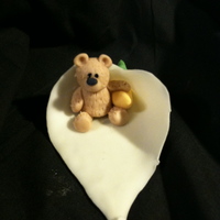 Teddy Bear And Flower Made out of modeling chocolate