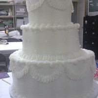 Wedding Cake (Practice) cake I made in my wedding cake class
