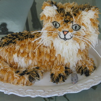 King Midas Cake Pound Cake replica of my Golden Persian Cat "Midas"