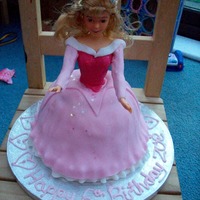 Aurora Princess Cake Sponge cake with jam and buttercream filling, buttercream and fondant icing