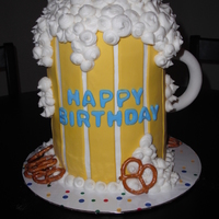 Beer Cake I made this cake for my friends 30th birthday. I used four 6" rounds to get the right height :-)