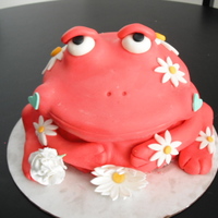 Frog Cake I took a cake class at the community college last year and this was the cake I made. This cake was my first 3D cake :-)