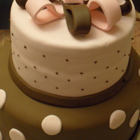 Pink And Brown Baby Shower This was for a baby shower for a friend. Pink and brown theme. Everything made of fondant. Please ask questions! Thanks!