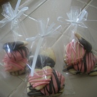 Valentine Cookies I made this for my boyfriend's work for Valentines 2009. Its sugar cookies. I drizzled and dipped them using chocolate candy melts.