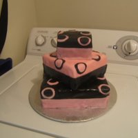 Pink And Black my daughters 2nd birthday cake