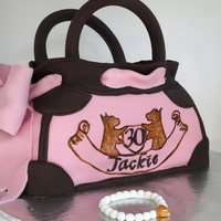 Handbag Cake My first attempt at a 3D cake. The most challenging part was painting the logo. I originally made a stencil as a guide for me but it didn&#...