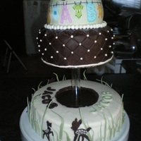 Baby Shower Made this for my d-i-law's shower. Its 3 tier with the bottom and middle being chocolate with chocolate bavarian cream filling. The...