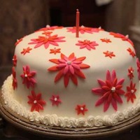 Mmf Covered Birthday Cake This was my first try at MMF and working with fondant in general really. I hadn't had a class yet and had not watched Jennifer Dontz...