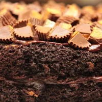 Reese's Peanut Butter Chocolate Cake This cake was so rich even a glass of milk wasn't able to hold it's own!It was a double chocolate cake and peanut butter frosting...