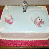 Ice Skating Hamster Cake 