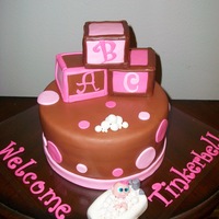 Welcome Tinkerbell! Strawberry cake with MMF... I learned that you should not be in a hurry if you want to use these letter cutters! It was my first time to...