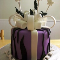 Purple Zebra Still learning on the bow... I used gumpaste for the loops and vanilla candy melts to 'glue' them together. Any suggestions are...