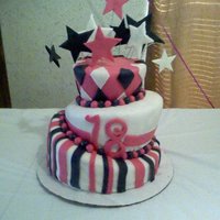 18Th Birthday topsy turvy cake