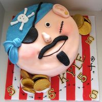 Pirate Cake Made this for my Grandson's birthday for his party at Fun World. All his family and friend's were there to help him celebrate his...