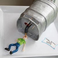 Keg Of Beer Did this for a friend but wasn't impressed with the results - it just kept falling! He liked it anyways.