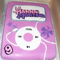 Hannah Montana Bday Cake White pound cake with Buttercream frosting - covered with Fondant