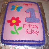 1St Bday My daughters 1st Birthday cake, buttercream icing...not to bad for my first cake