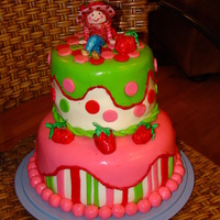 Strawberry Shortcake Second try at a tierred cake with figures.