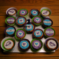 1St Birthday, Boy Cupcakes for a boy who had his first birthday coming up.