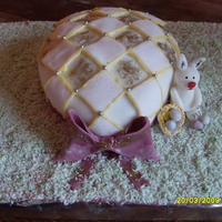 Easter Egg Cake With Bunny 
