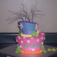 Topsy Turvy Graduation Cake Buttercream w/ fondant accents. This one was my first attempt at a topsy turvy???? The next one didn't turn out nearly as well...