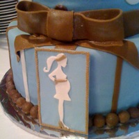 Baby Shower Cake Made this cake for my cousin's baby shower yesterday. Bottom layer was chocolate and top was white, buttercream and fonant. The piece...