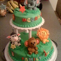 Family Day Cake! In celebration of my Sister in law and her family's first family day I made this cake. Her baby shower theme was jungle as is the...