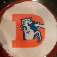 Denver Broncos Red Velvet Cake with cream cheese icing